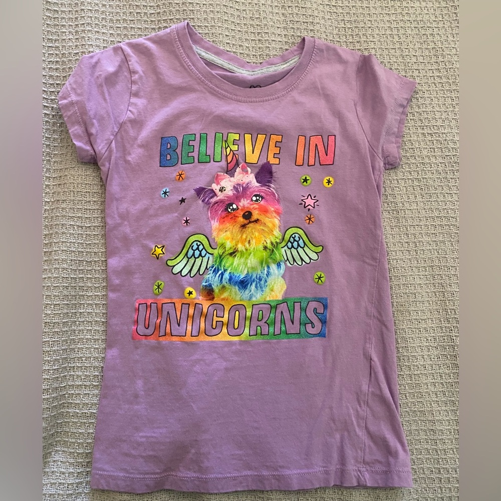 JoJo Siwa Purple Tee with Colorful Dog Design